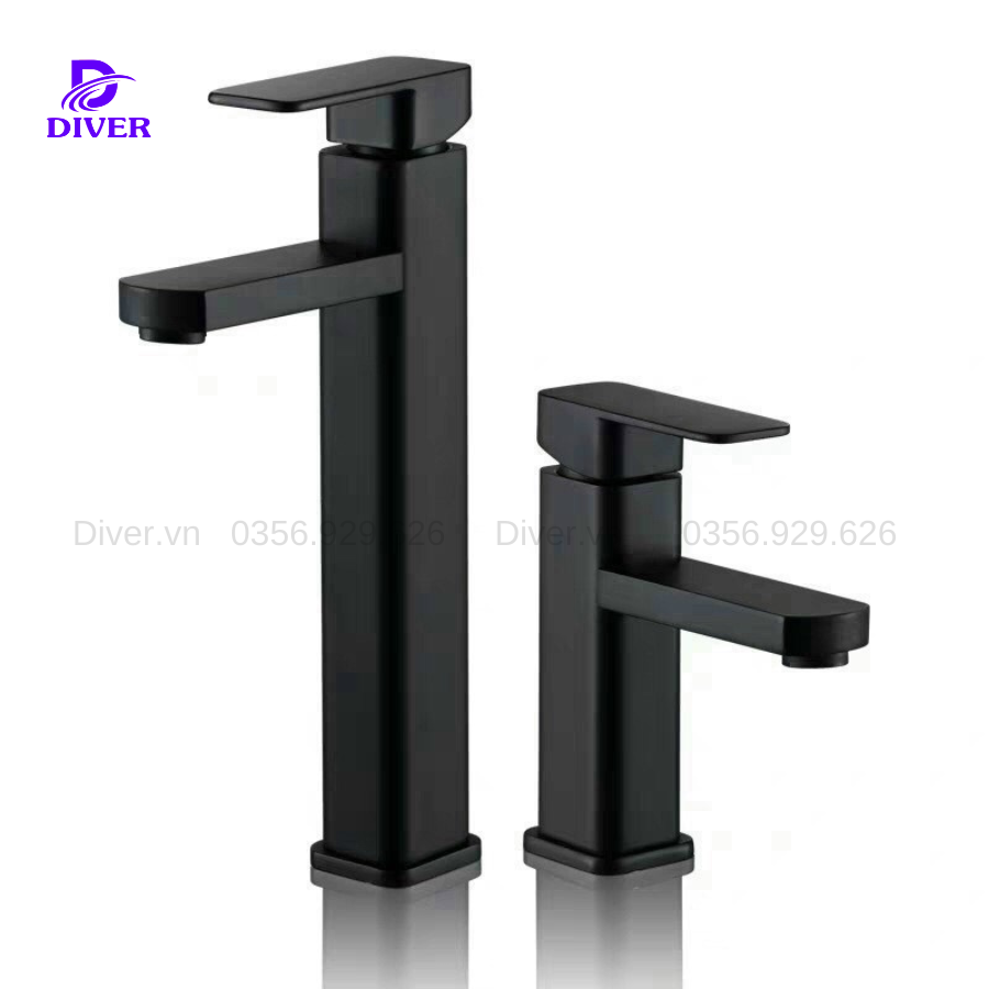 VÒI LAVABO VUÔNG ĐEN