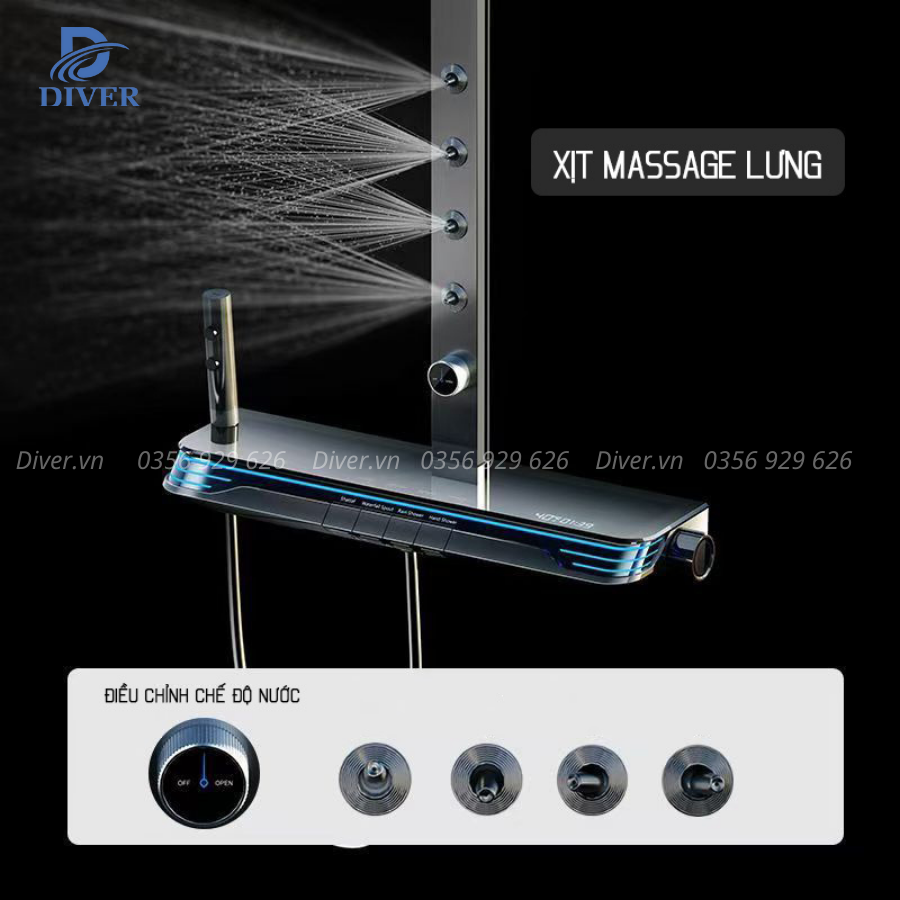 Sen Tắm Massage Thân Vuông