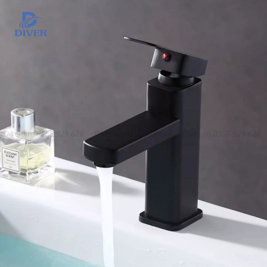 VÒI LAVABO VUÔNG ĐEN