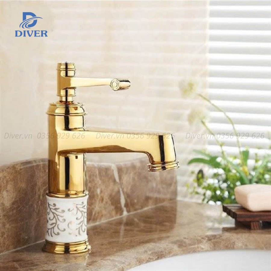 Vòi Lavabo Hoa vàng
