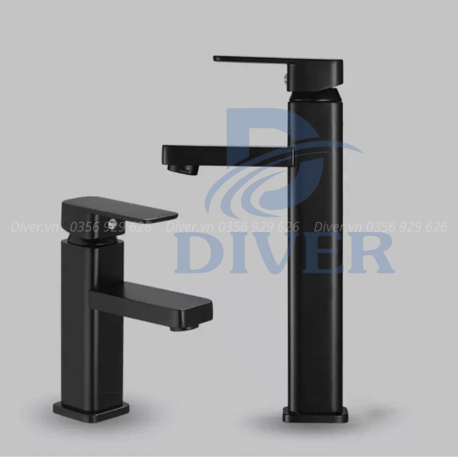 VÒI LAVABO VUÔNG ĐEN