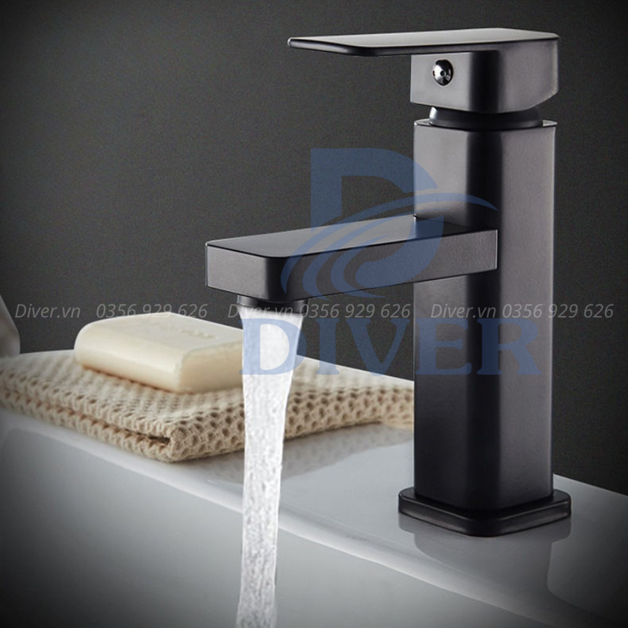 VÒI LAVABO VUÔNG ĐEN