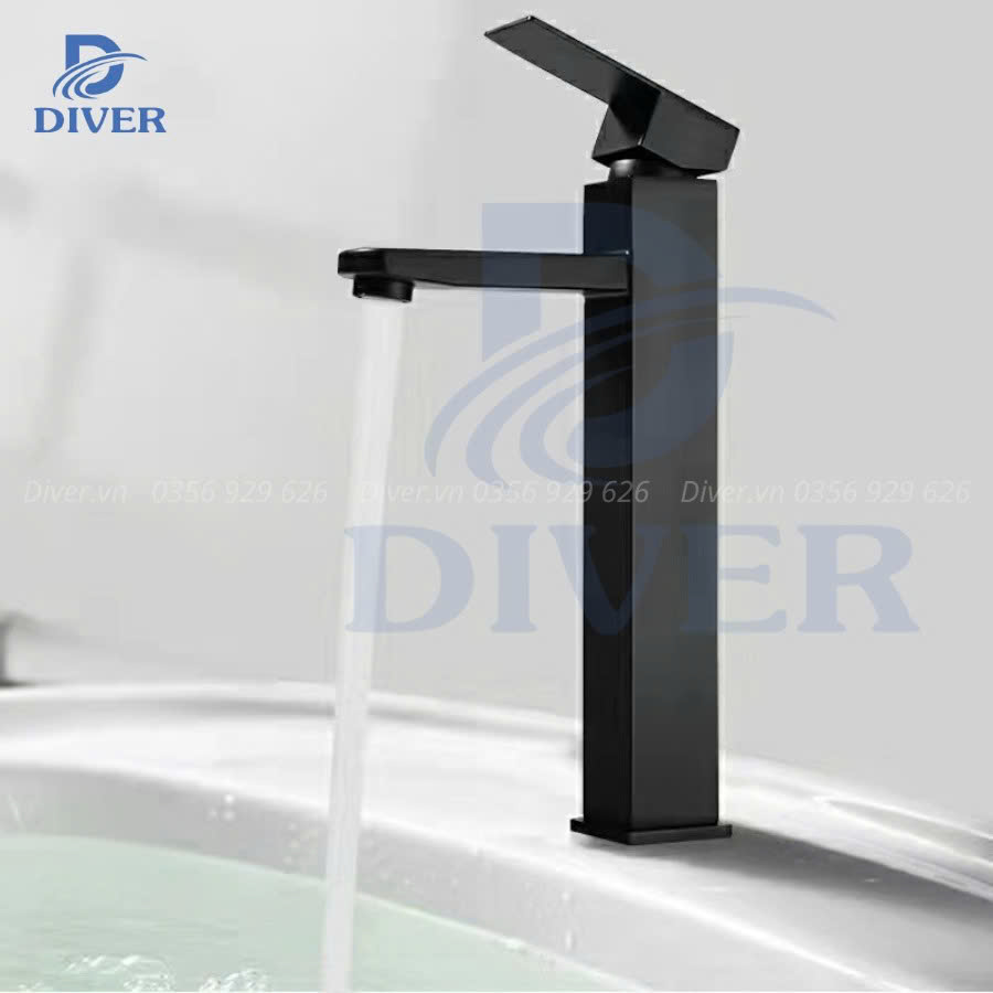 VÒI LAVABO VUÔNG ĐEN