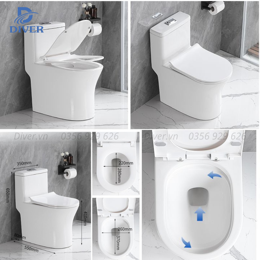 Bồn Cầu Liền Khối – D09