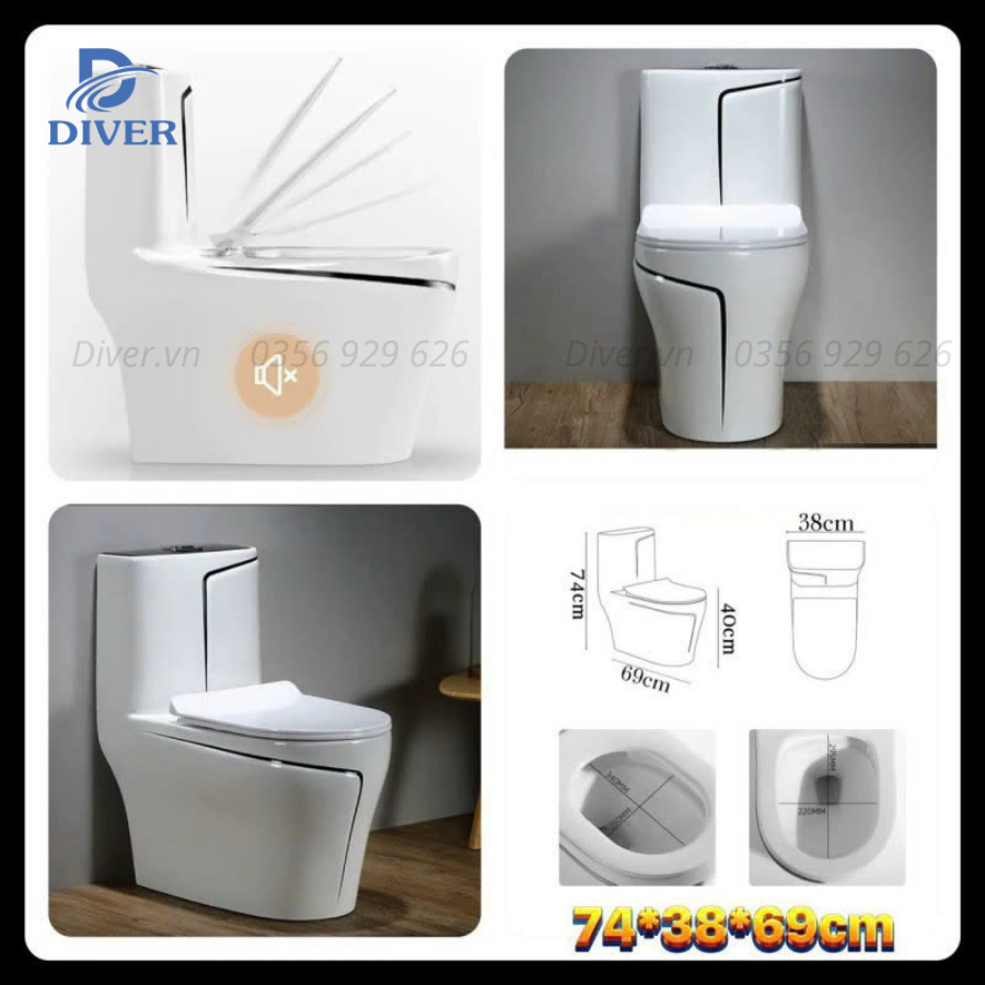 Bồn Cầu Liền Khối