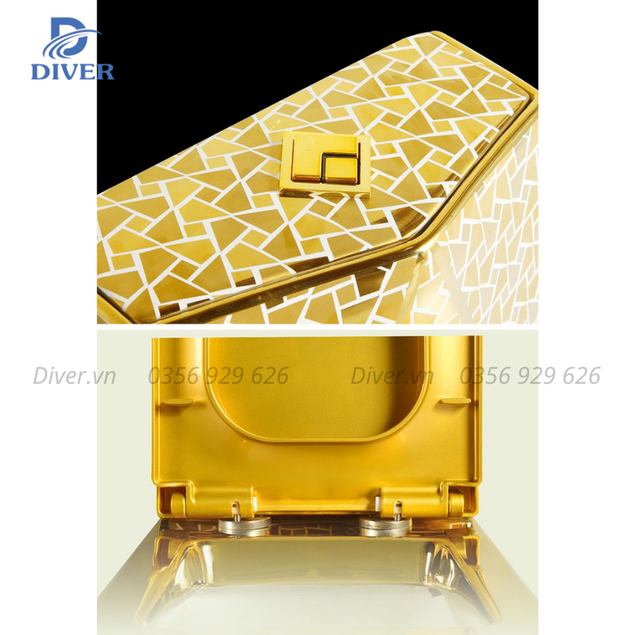 Bồn Cầu Liền Khối Vàng – D18
